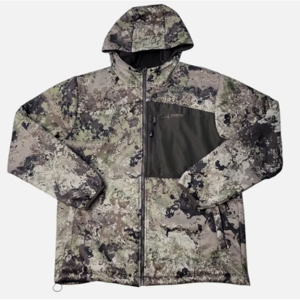 HABIT Slumber Valley Sherpa Hooded Jacket Camo Men’s Size L/XL NEW